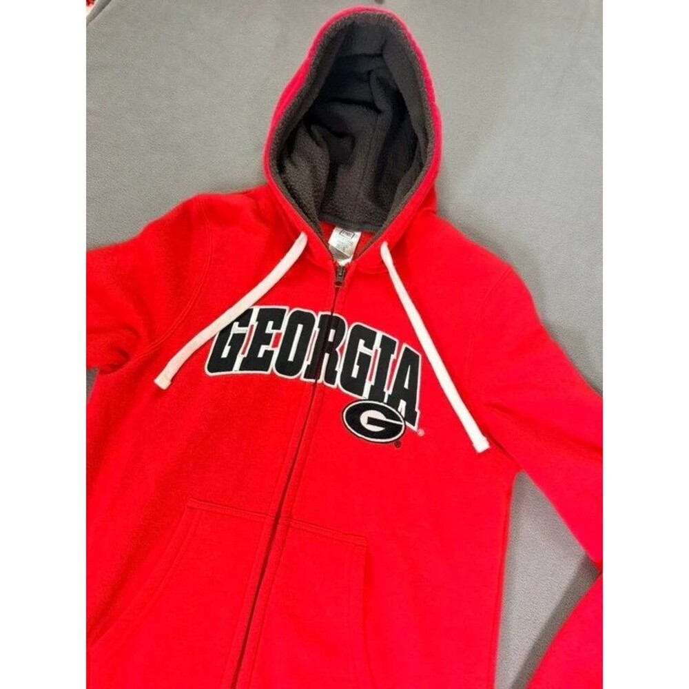 University of Georgia Bulldogs Women’s Red Full Zip Hoodie- Medium
